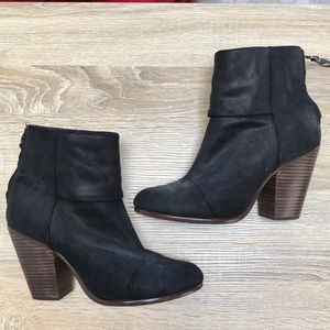 Rag&Bone Newbury black suede ankle boots size 37.5